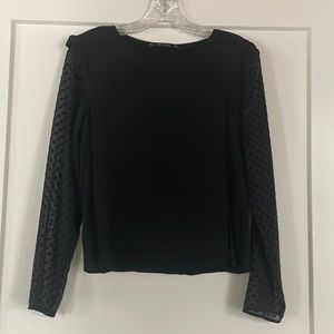 Zara Polka Dot Sleeved Blouse